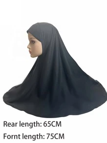 Solid Hijab - Black - View 3