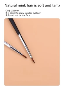 1pc Fine Eye Line & Blemish Concealer Brush For Dark Circles & Tearing Ditches Makeup Tool - Black - View 5