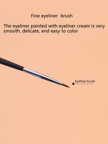 1pc Fine Eye Line & Blemish Concealer Brush For Dark Circles & Tearing Ditches Makeup Tool - Black - View 6