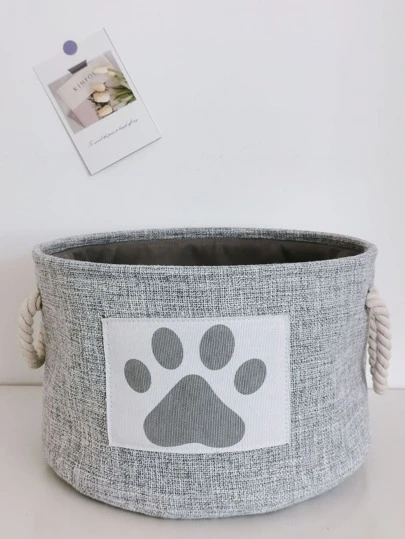 1pc Foldable Storage Basket For Pet Toy & Clothes Organization