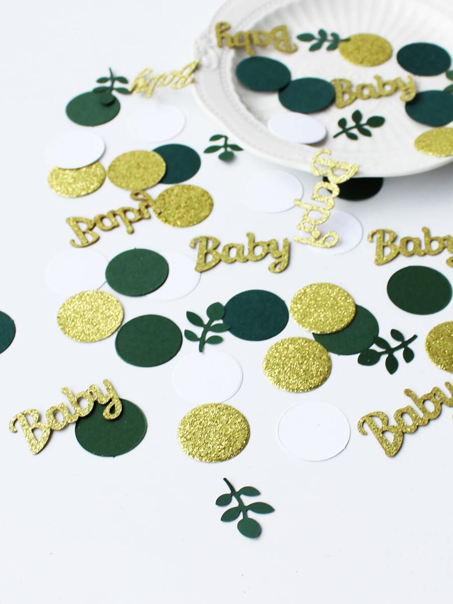 100入組嬰兒主題生日派對紙屑“性別揭秘”派對餐桌裝飾品 - 彩色 - 查看 1