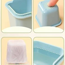 6 piezas/set Cubo de hielo de color al azar creativo cuadrado - Multicolor - Ver 8