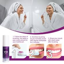 1入組紫色牙膏適用於牙齒美白,瓶按包括 - 紫色 - 查看 3