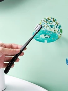 1入組組織你浴室帶我們免打孔塑膠牙刷架,剃鬚刀收納架,和擠牙膏器帶強力吸力安裝-完美浴室架子和配件