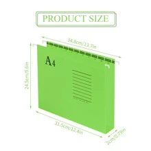 12 Pieces A4 Suspension Files A4 Suspension File Files for Filing Cabinet A4 Suspension Files Suspension Files File Dividers with Tabs and Inserts for Files Classification, Office, School - Multicolor - View 2