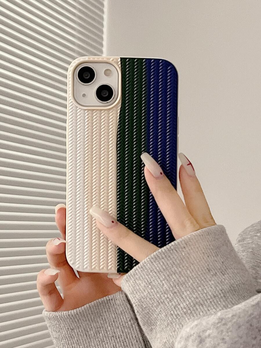Funda para móvil con patrón tejido - Multicolor - Ver 1