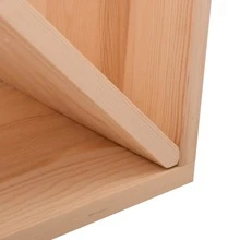 24 Bottle Modular Wine Rack, Stackable Wine Storage Cube for Bar Cellar Kitchen Dining Room, Burlywood - Redwood - View 8