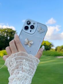 Trang trí Bướm Chống rơi Ốp lưng & bao da điện thoại - trắng - Xem 2