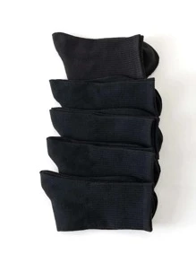 1/5 pares de calcetines para hombre, calcetines hasta el tobillo, negros, ropa asequible, estilo Y2K, lindos, deportivos, interesantes, regalo de zapatos, calcetines unisex - Negro - Ver 2