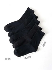 1/5 pares de calcetines para hombre, calcetines hasta el tobillo, negros, ropa asequible, estilo Y2K, lindos, deportivos, interesantes, regalo de zapatos, calcetines unisex - Negro - Ver 7