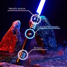 Upgrade Version 7-color Light Saber Two-in-One Metal Light Sword Rechargeable Toy
