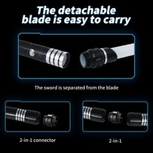 Upgrade Version 7-color Light Saber Two-in-One Metal Light Sword Rechargeable Toy