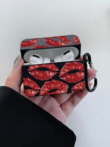 情人节 1 件带红色唇印的黑色保护软壳，防震耳机套带挂绳，可爱创意设计兼容 Airpods 1/2 Airpods 3 Airpods Pro Airpods Pro2 Airpods 4；1 件带红色唇印的透明白色保护软壳，防震耳机套带挂绳，可爱创意设计兼容 Airpods 1/2 Airpods 3 Airpods Pro Airpods Pro2 Airpods 4 - 黑色 - 查看 4