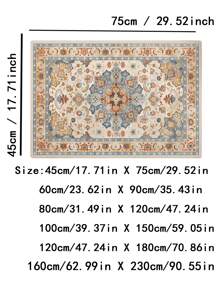 1 tấm thảm trang trí họa tiết hình học - Nhiều màu - Xem 3