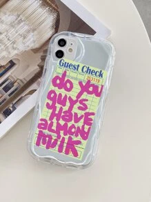 1入英語標籤裝飾手機殼 - 無色 - 查看 2