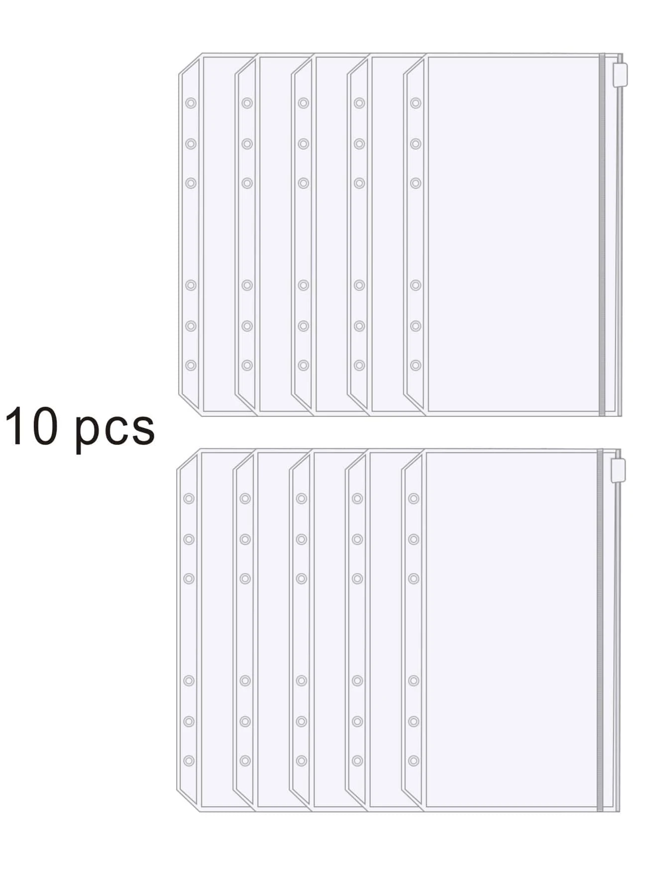 10 个拉链口袋 存储现金拉链口袋 文具存储笔袋 文具用品 学校用品 预算持有人配件 返校,返校,学校用品,储蓄计划,双周储蓄计划,10000 储蓄计划,储蓄策略