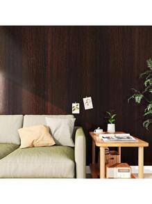 胡桃木紋黏貼紙，適用於櫥櫃的剝離和粘貼木紋牆紙，防水自粘木紋牆紙，可用於檯面、牆面和桌面 - 棕色 - 查看 5