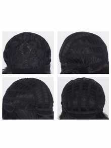 1入組女士素色短直筒服飾面部頭髮適用於角色扮演