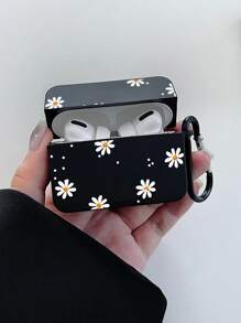 1PC Vỏ bảo vệ mềm màu đen in hoa cúc nhàu nát, chống rơi có dây đeo, thiết kế sáng tạo dành cho cả nam và nữ, tương thích với Airpods 1/2 Airpods 3 Airpodes Pro Airpods Pro2 Airpods4; 1PC Vỏ bảo vệ mềm trong suốt in hoa cúc nhàu nát, chống rơi có dây đeo, thiết kế sáng tạo dành cho cả nam và nữ, tương thích với Airpods 1/2 Airpods 3 Airpodes Pro Airpods Pro2 Airpods4 - màu đen - Xem 4