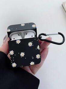 1PC Vỏ bảo vệ mềm màu đen in hoa cúc nhàu nát, chống rơi có dây đeo, thiết kế sáng tạo dành cho cả nam và nữ, tương thích với Airpods 1/2 Airpods 3 Airpodes Pro Airpods Pro2 Airpods4; 1PC Vỏ bảo vệ mềm trong suốt in hoa cúc nhàu nát, chống rơi có dây đeo, thiết kế sáng tạo dành cho cả nam và nữ, tương thích với Airpods 1/2 Airpods 3 Airpodes Pro Airpods Pro2 Airpods4 - màu đen - Xem 3