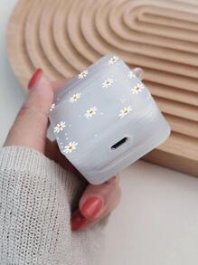 1 个黑色皱纹菊花印花防震耳机盒带挂绳，全边缘覆盖，男女通用创意设计兼容 Airpods 1/2、Airpods 3、Airpods Pro、Airpods Pro2、Airpods4；1 个透明皱纹菊花印花防震耳机盒带挂绳，全边缘覆盖，男女通用创意设计兼容 Airpods 1/2、Airpods 3、Airpods Pro、Airpods Pro2、Airpods4 - 白色 - 查看 4