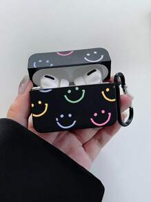 笑脸图案保护壳 兼容 AirPods 兼容 Airpods1/2 AirPods Pro - 黑色 - 查看 4