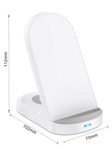 15W二合一无线充电器，兼容Qi无线充电智能手机，兼容 8/X/11/12/13/14/15/16系列无线充电 - 白色 - 查看 5