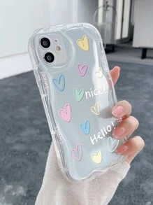 字母图案透明手机壳，国际版，非国内版 - 無色 - 查看 4