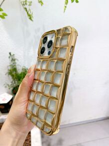 電鍍透明手機殼 - 金色 - 查看 3