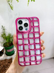 Plating Clear Phone Case - Hot Pink - View 2