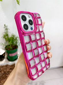 Plating Clear Phone Case - Hot Pink - View 4