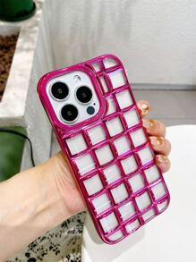 Plating Clear Phone Case - Hot Pink - View 7