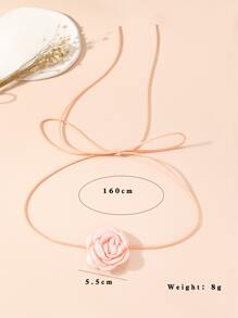 1 Đơn Giản Hoa Trà Đỏ Mỏng Thắt Lưng Đa Năng Dây Thắt Lưng, Vòng Cổ Cho Nữ - Hồng - Xem 6