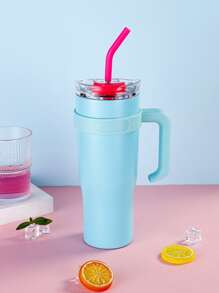 1 个 40 盎司超大吸管杯，隔热，不锈钢，加厚，容量 1.25 升，适合办公室使用