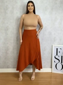 Women Skirts - Mocha Brown - View 1
