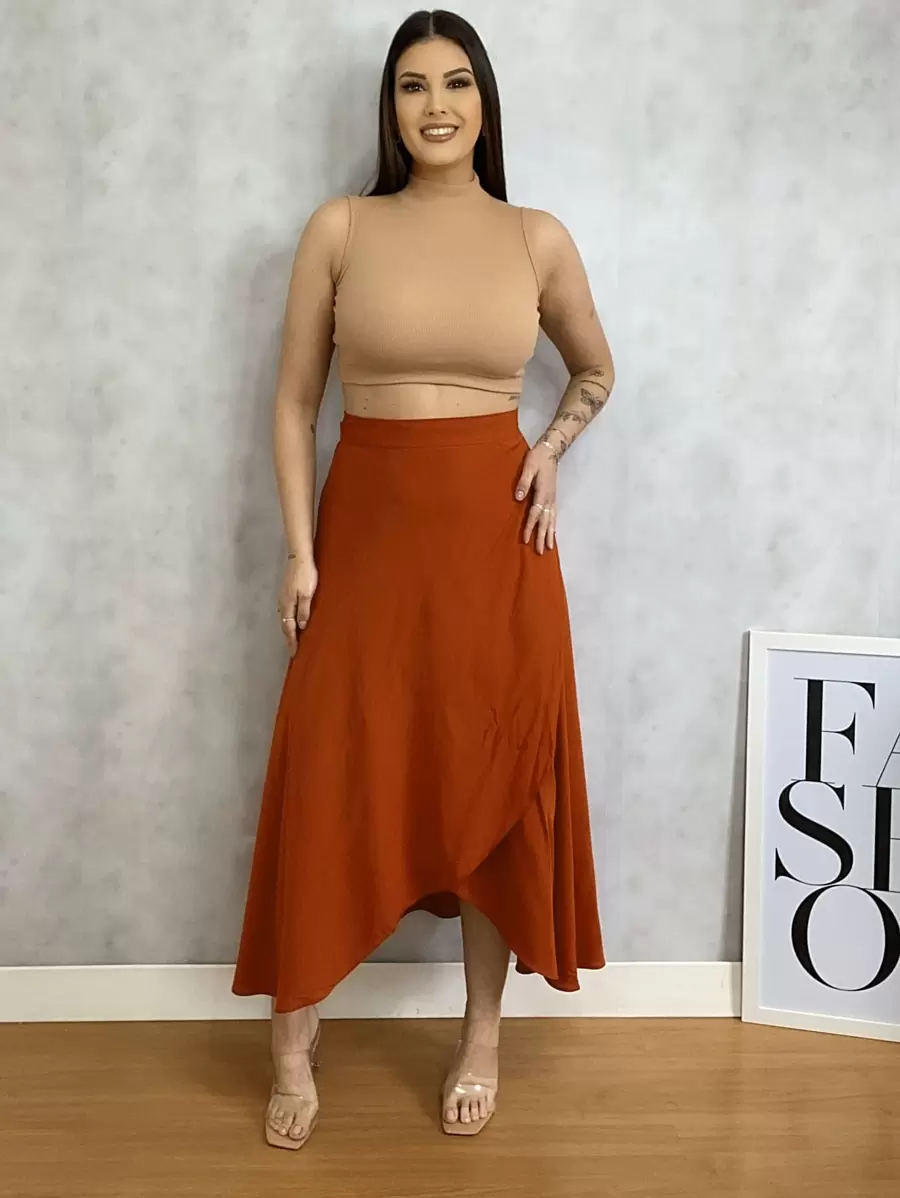 Women Skirts - Mocha Brown - View 1