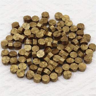 100pcs/Pack Vintage Metallic Wax Beads For Sealing Wax Stamp, Perfect For Wedding Invitations & Envelopes Back To School