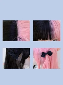 Dài Quăn Bộ tóc giả tổng hợp Cosplay Tóc mái - Hai tông màu - Xem 5