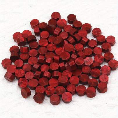 100 st/förpackning vintage metalliska vaxpärlor för sigillstämpel, perfekt för bröllopsinbjudningar och kuvertförsegling tillbaka till skolan