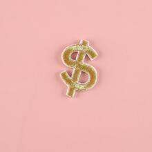 6入組/套刺繡徽章和熨燙八角形織物貼花貼紙裝飾適合DIY服裝褲帽包鞋手機殼，金幣 - 彩色 - 查看 4