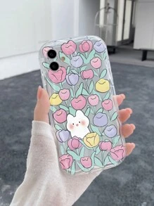 1 Thỏ Và In Hoa Điện thoại di động Loại vỏ - Trong sáng - Xem 1