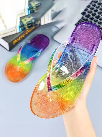 Crystal Colorful Flip Flops