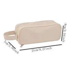 Hộp đựng bút chì có thể nhìn thấy dung lượng lớn trong suốt cho trường học - trắng - Xem 4