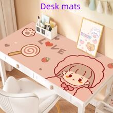 1入組卡通字母人物圖案桌墊,現代桌子墊適用於學校