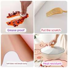 1入組卡通字母人物圖案桌墊,現代桌子墊適用於學校