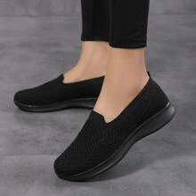 Của phụ nữ Thoải mái Và Nhẹ Giày lười Giày phẳng Đối với Mùa thu , Giải trí Thể thao Phong cách - màu đen - Xem 3