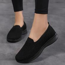 Của phụ nữ Thoải mái Và Nhẹ Giày lười Giày phẳng Đối với Mùa thu , Giải trí Thể thao Phong cách - màu đen - Xem 1