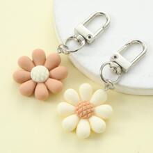 2入組擬真花鑰匙圈 - 彩色 - 查看 1