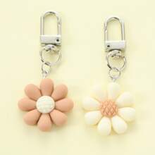 2入組擬真花鑰匙圈 - 彩色 - 查看 2