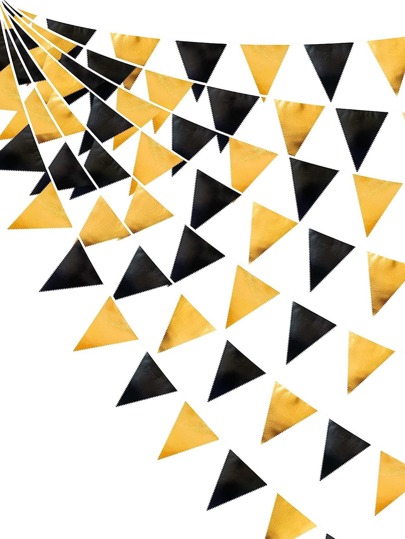 Pennant Flags Banner 12pcs Metallic Color Pennant Banner Nylon Cloth Flag Pennants For Party Celebrations And Shops Decorations,Christmas